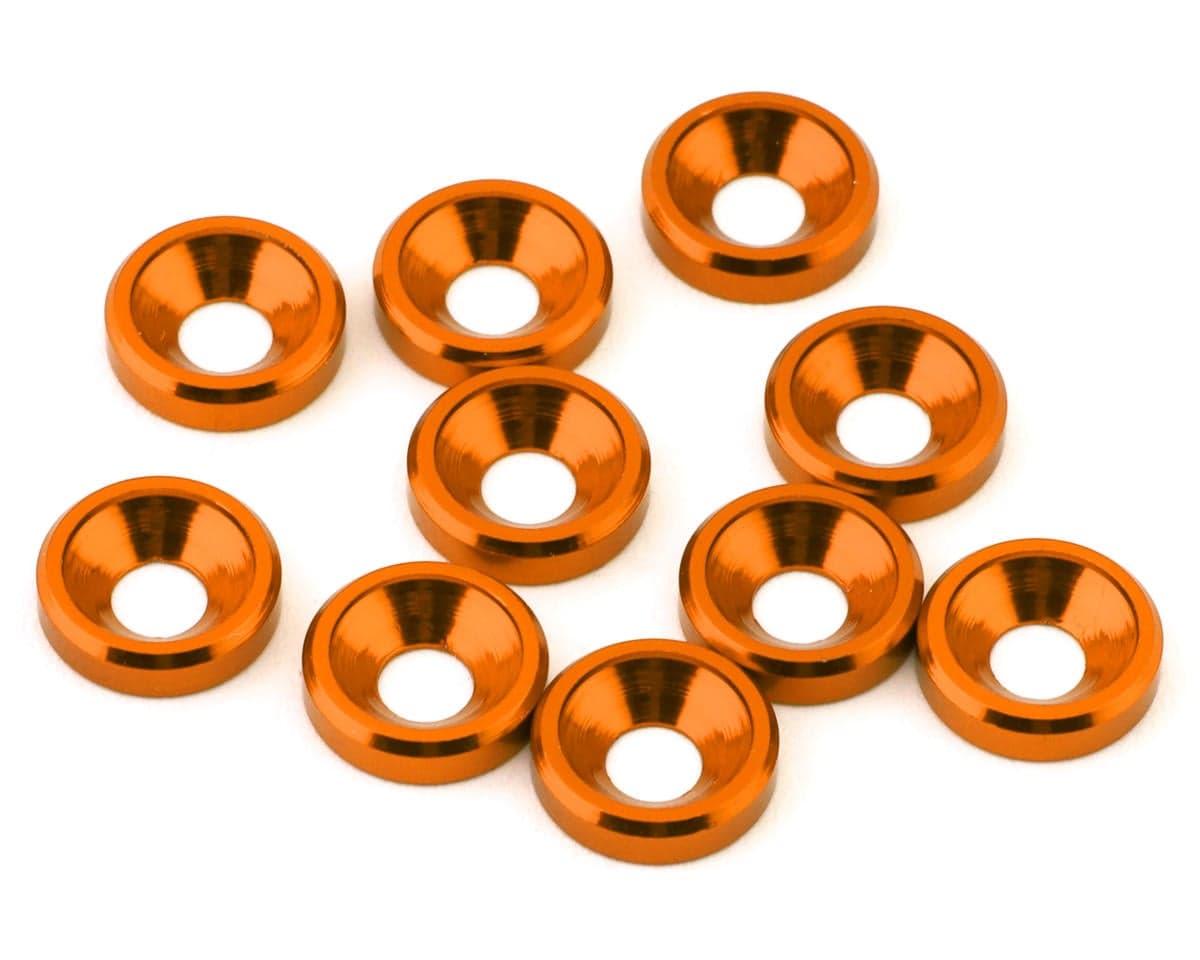 eXcelerate 3mm Countersunk Washers (Orange) (10)
