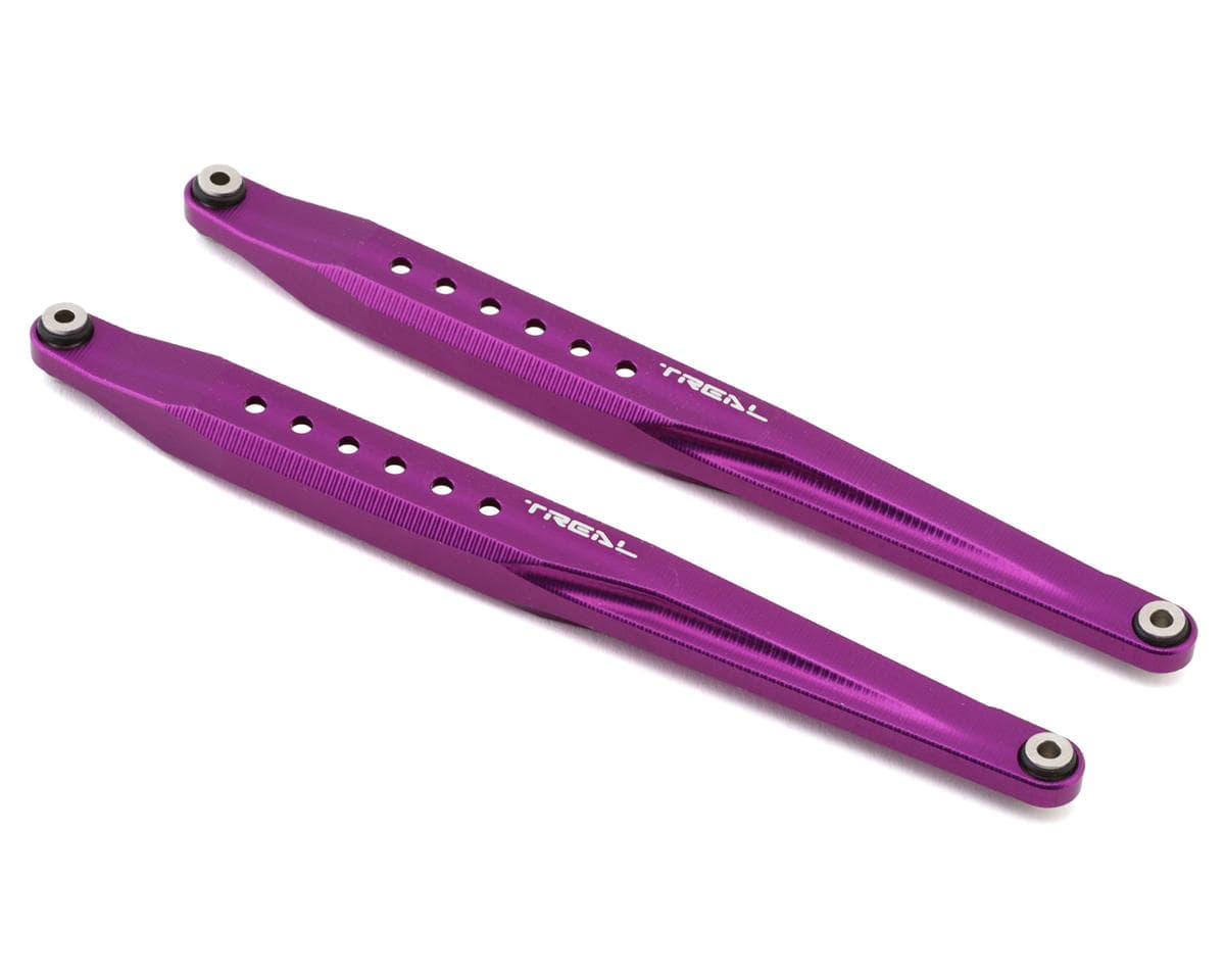 Treal Hobby Axial RBX10 Ryft Aluminum Rear Trailing Arms (Purple) (2)