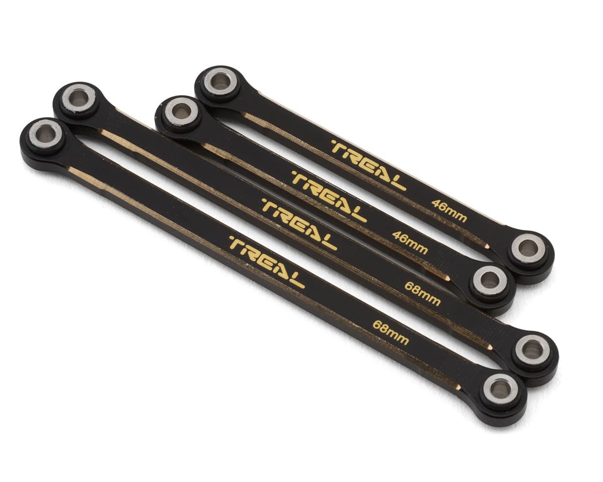 Treal Hobby Brass Upper Suspension Links for Traxxas TRX-4M (Black) (4) (25.5g)