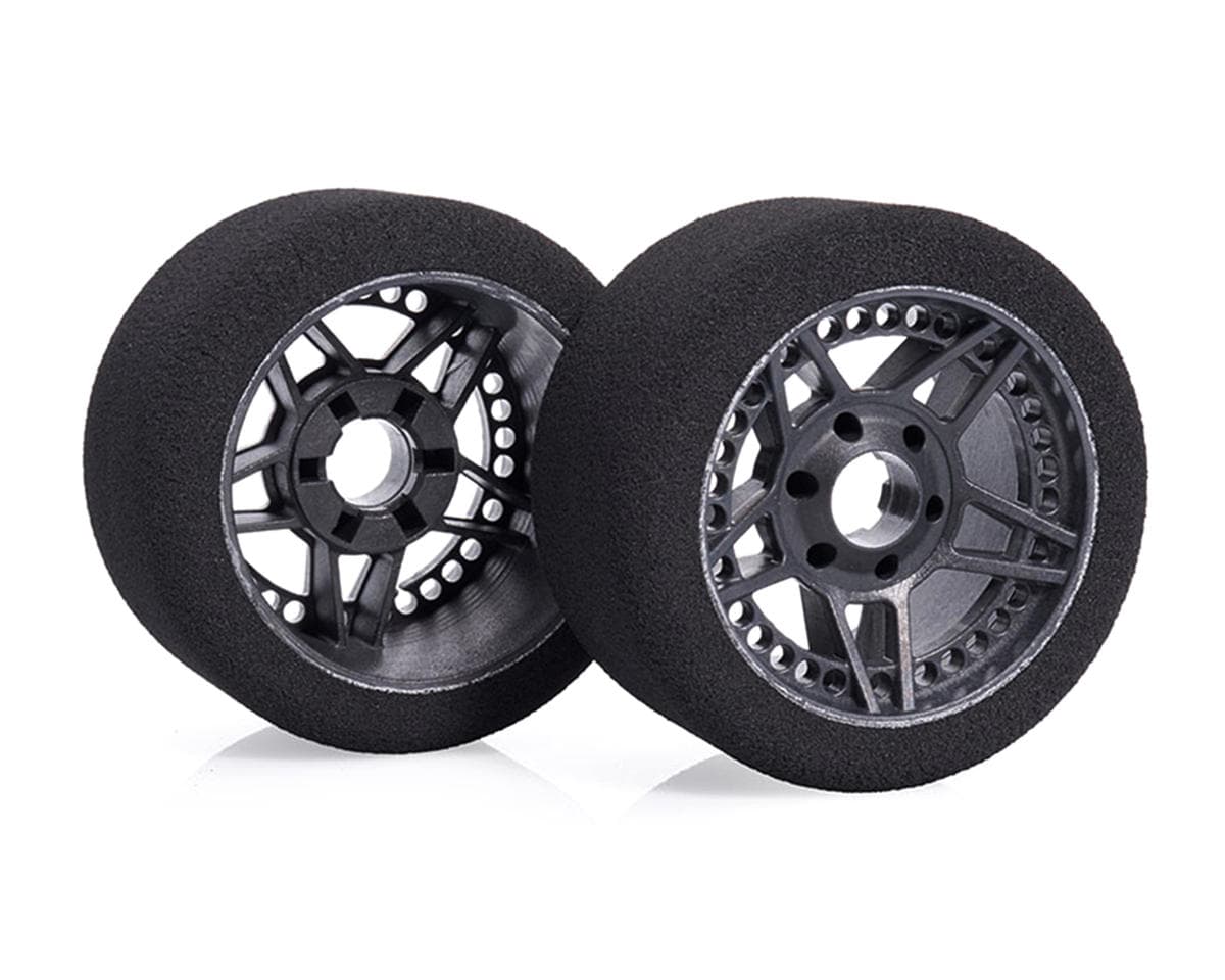 Matrix 37mm 1/8 On-Road Foam Front Tires (32/40 Shore) (Carbon Rim) (2) (Pin Style)