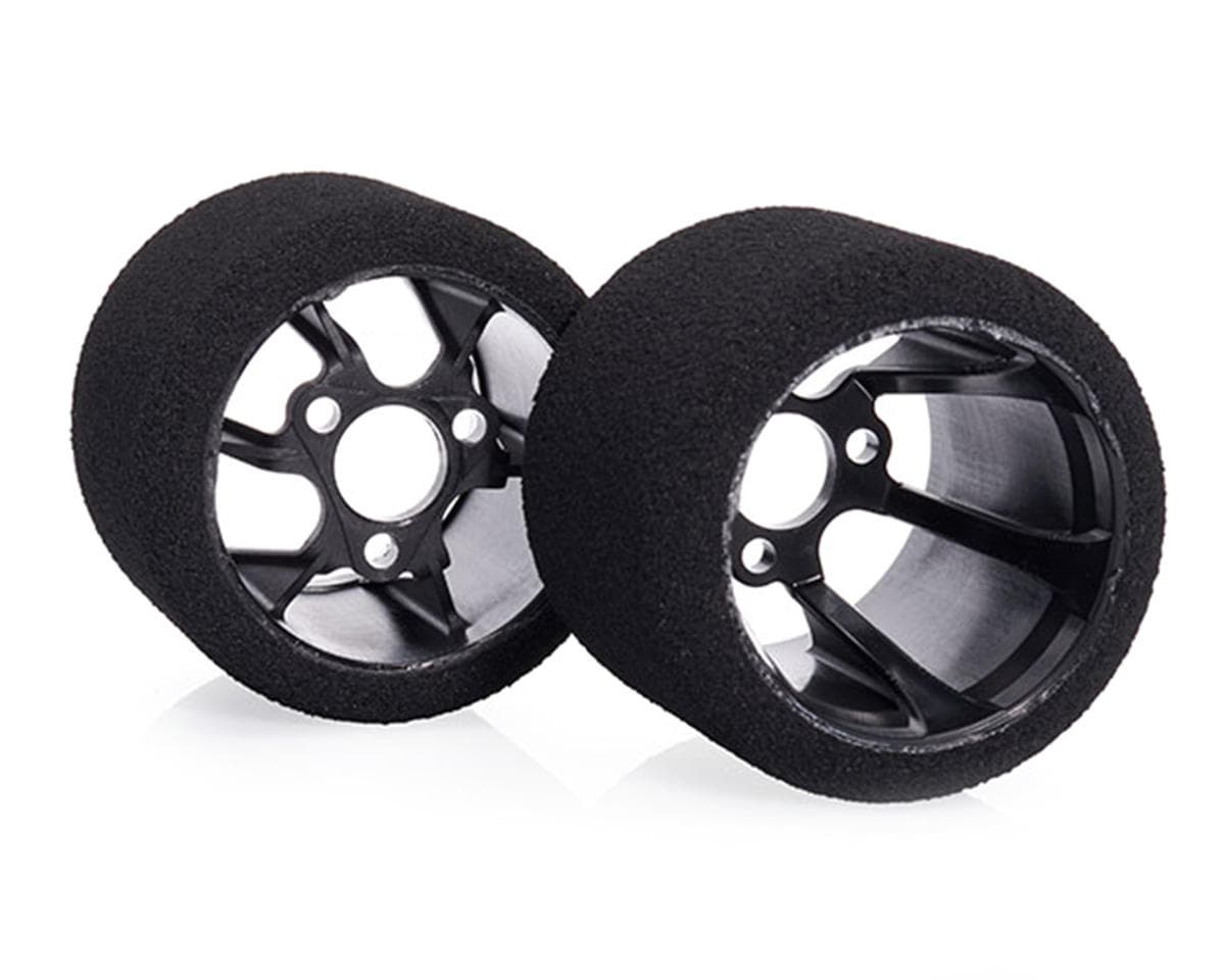 Matrix 1/12 On-Road Foam Rear Tires (40 Shore/Team Purple) (Carbon Wheel) (2) (3-Bolt Hub)