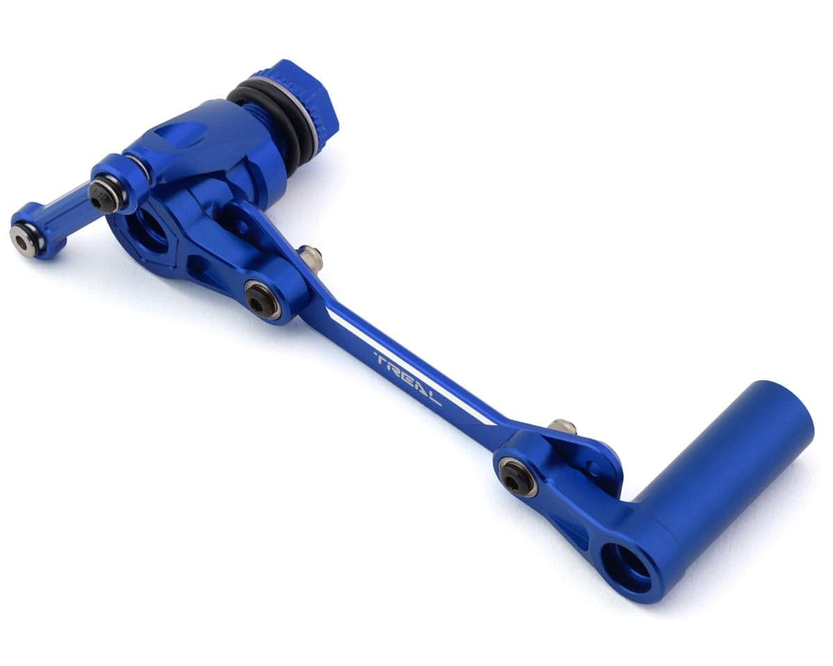 Treal Hobby Aluminum Servo Saver Steering Bellcrank Set for Traxxas Sledge (Blue)
