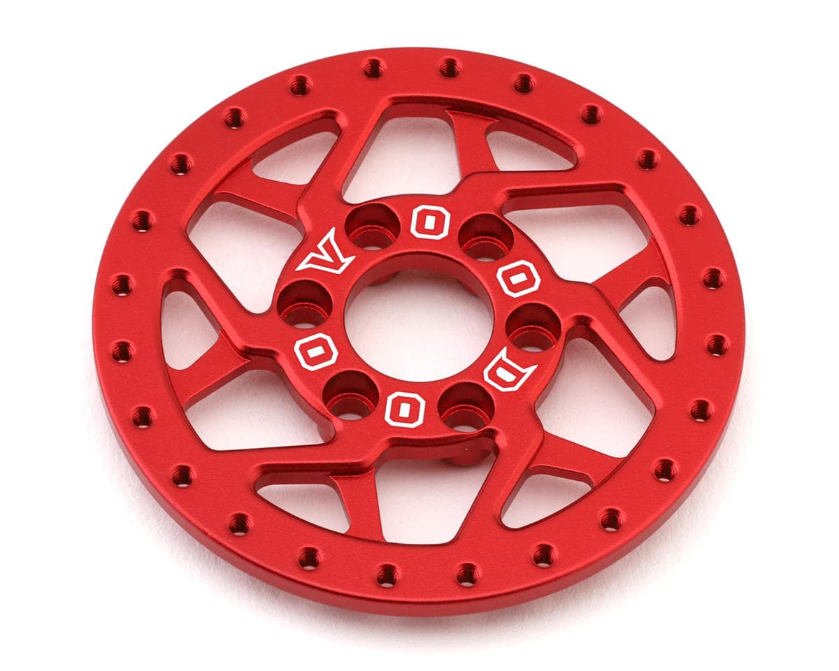 Team Ottsix Racing Deep Pocket 1.9 Aluminum Faceplate (Red) (1) (3D Dillinger)