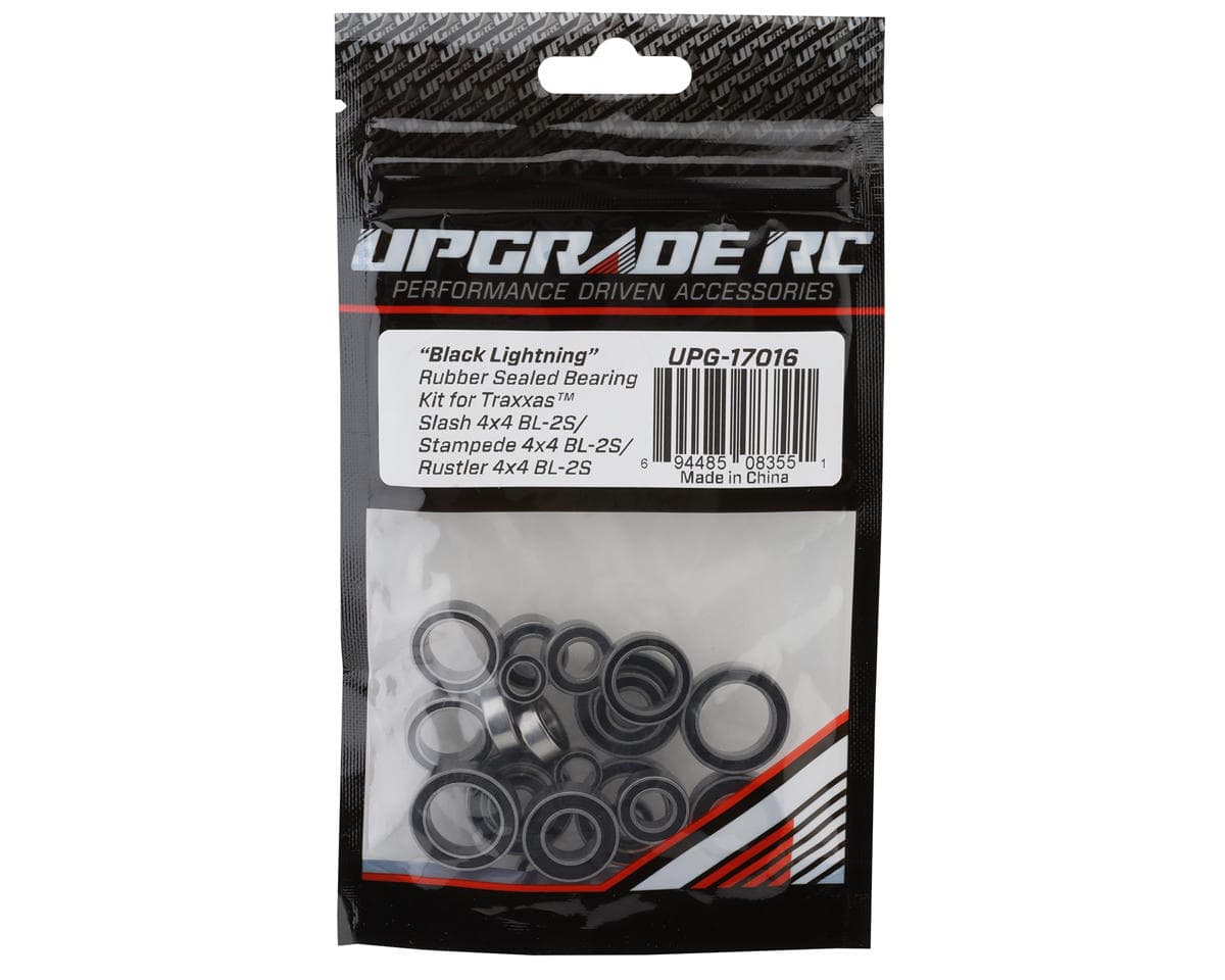 UpGrade RC "Black Lightning" Rubber Sealed Bearing Kit for Traxxas® 4x4 BL-2S™ Slash®/Stampede®/Rustler®