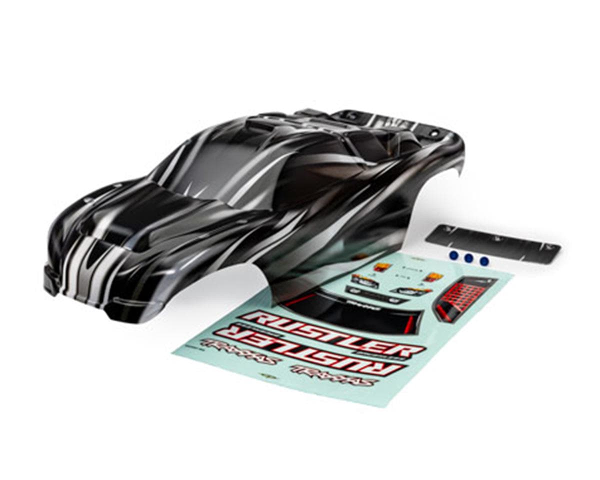 Traxxas Rustler® BL-2s™ 1/10 ProGraphix® Body Set (Clear) w/Wing