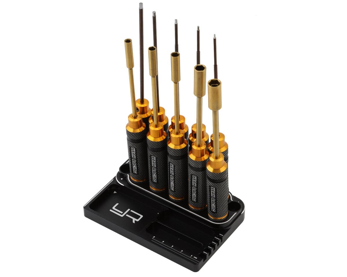 Yeah Racing 10-Piece Metric Hex & Nut Drivers Tool Set w/Aluminum Tool Stand