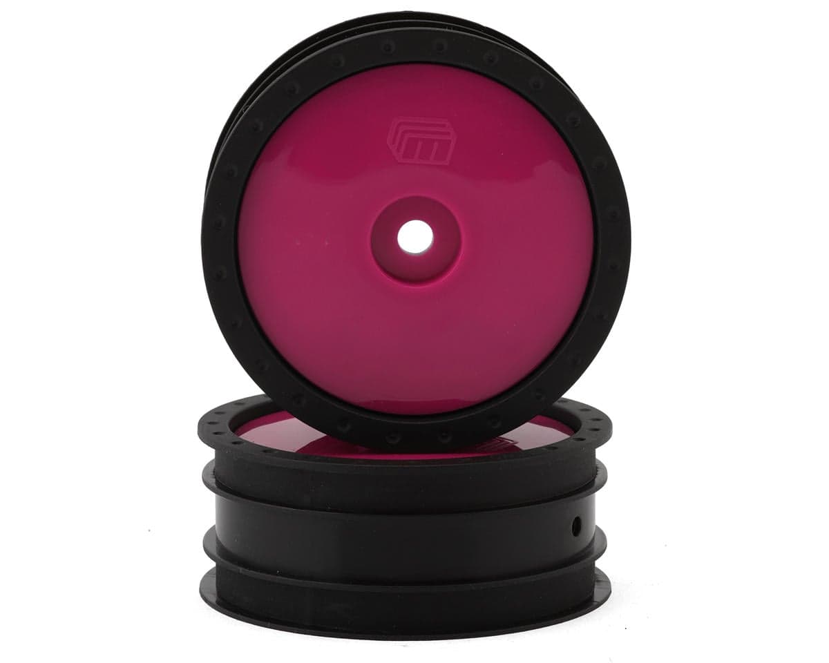 Whitz Racing Products 1/10 Whiplash Front 2.2" Sprint Car Wheels (Pink) (2) (12mm Hex)
