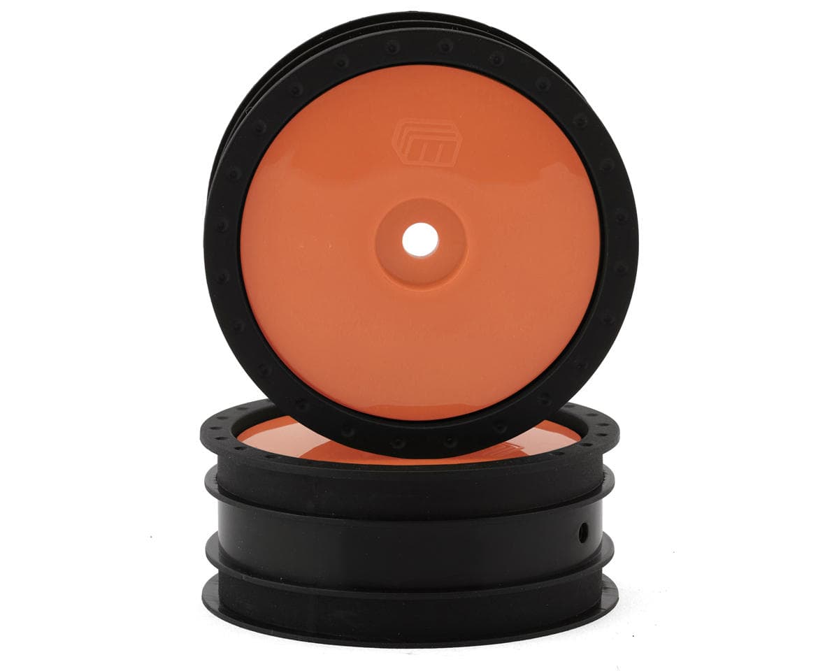 Whitz Racing Products 1/10 Whiplash Front 2.2" Sprint Car Wheels (2) (Orange) (Orange) (2) (12mm Hex)