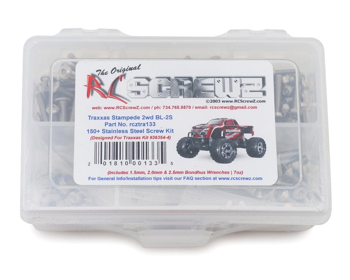 RC Screwz Stainless Steel Screw Kit for Traxxas® Stampede® BL-2s™ 1/10 2WD Monster Truck (TRA36354-4)