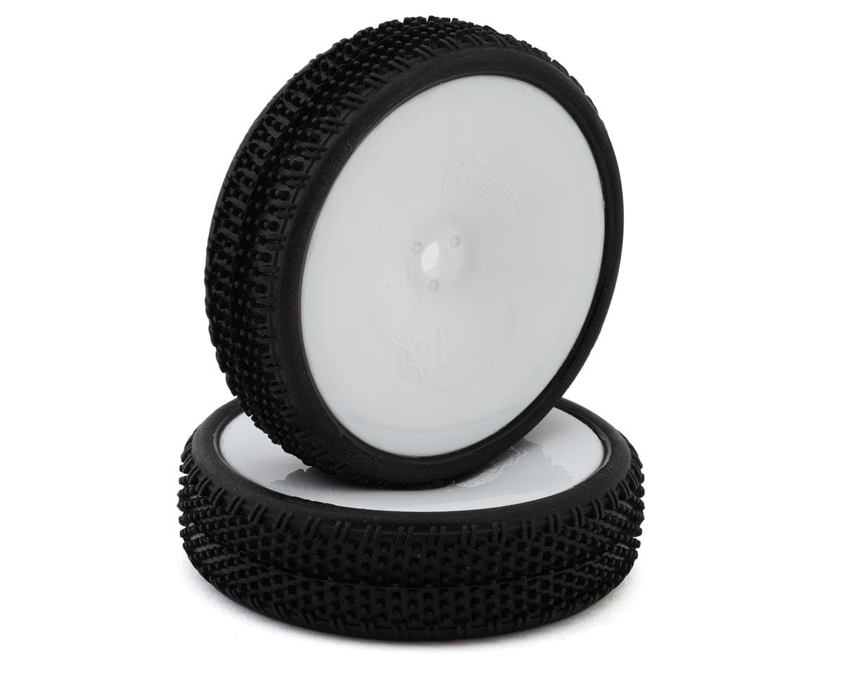 Pro-Motion Viper 2.2" 2WD Front LP Carpet 1/10 Pre-Mounted Buggy Tires (White) (C5 - Super Soft) (2) w/12mm Hex