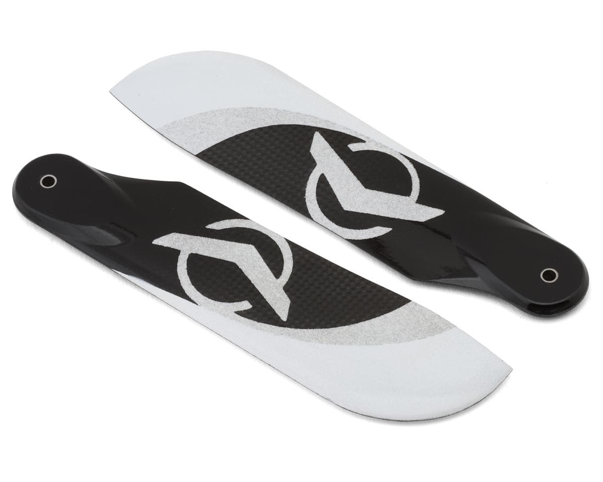 Azure Power 105mm Carbon Fiber Tail Blade Set (Black/White)