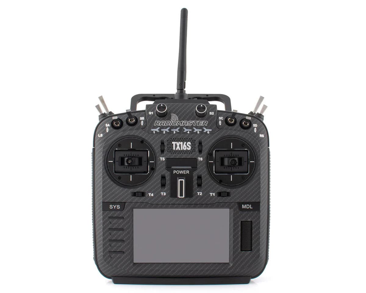 RadioMaster TX16S MKII Max 2.4GHz 16-Channel Radio System w/V4 Hall Gimbal (ELRS) (Black)