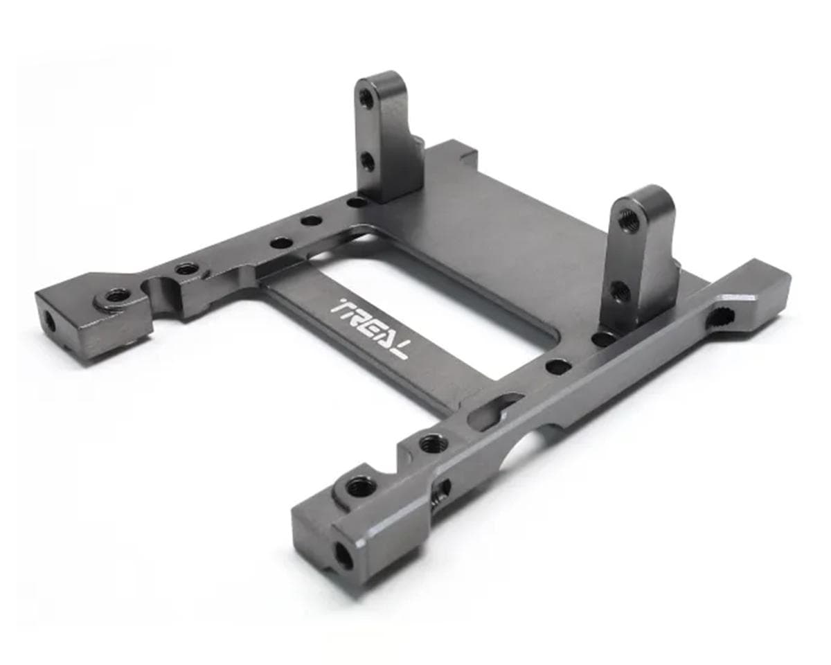 Treal Hobby Axial SCX10 Pro 7075 Billet Aluminum Servo & Winch Mount (Grey) (Front)