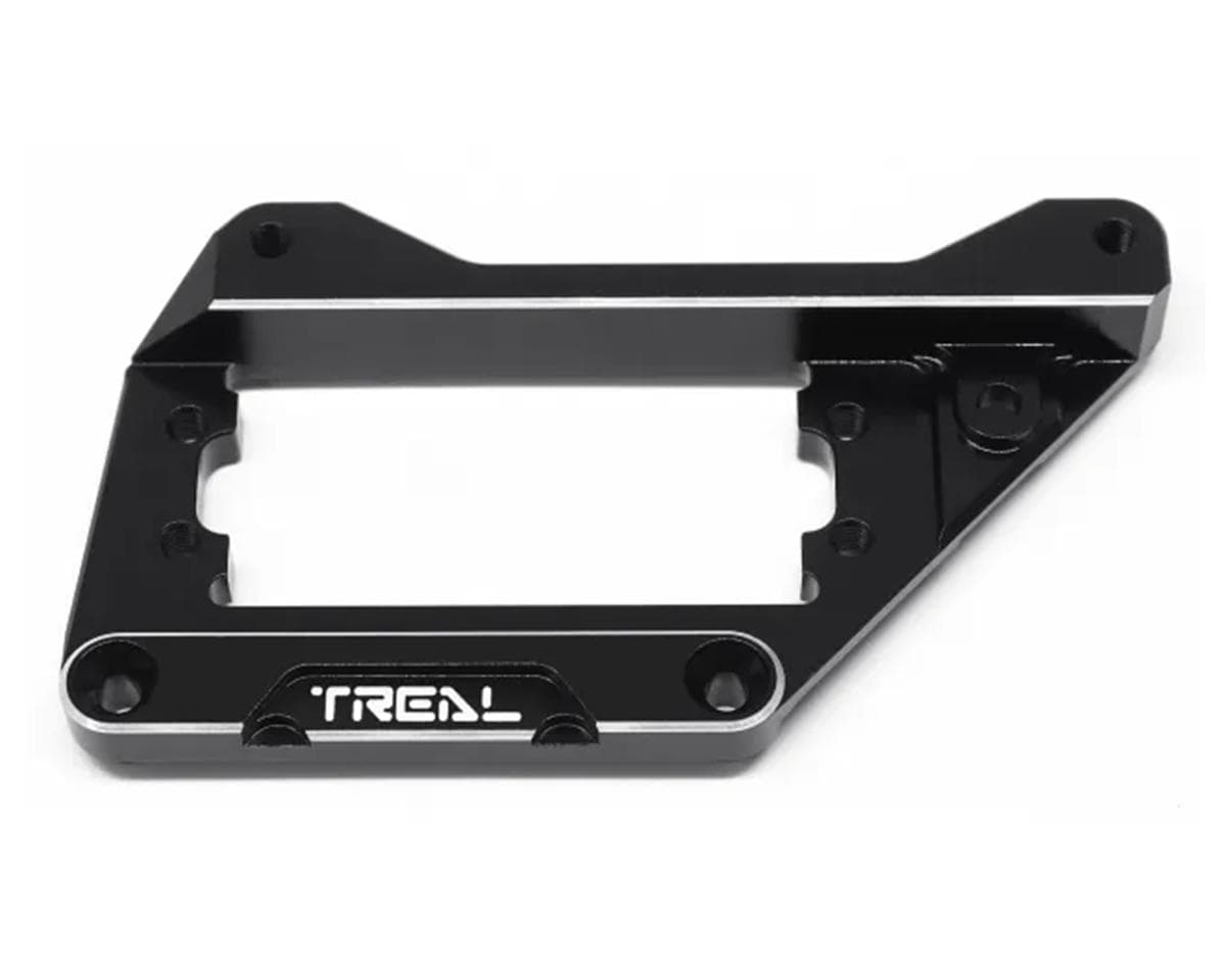 Treal Hobby Axial SCX10 Pro 7075 Aluminum Front 4-Link Servo Mount (Black) (AMS)
