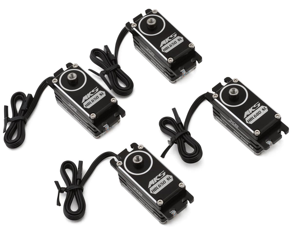 MKS Servos 650SL Cyclic & 680SL Tail HV Digital Heli Low Profile Servo Combo (3 Cyclic & 1 Tail Servo)