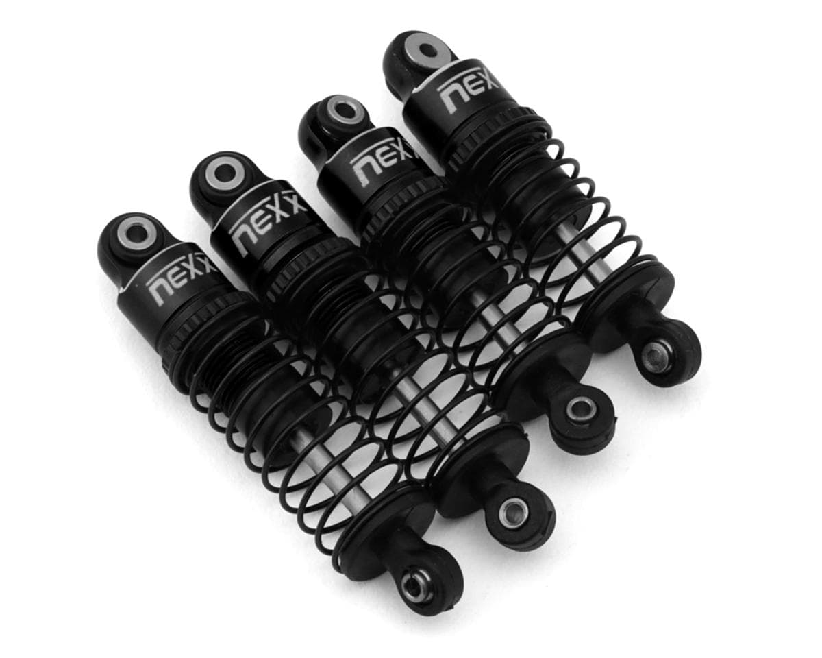 NEXX Racing Losi™ Micro-B Pre-Assembled Aluminum Oil-Filled Shocks (Black) (4) (Front & Rear)