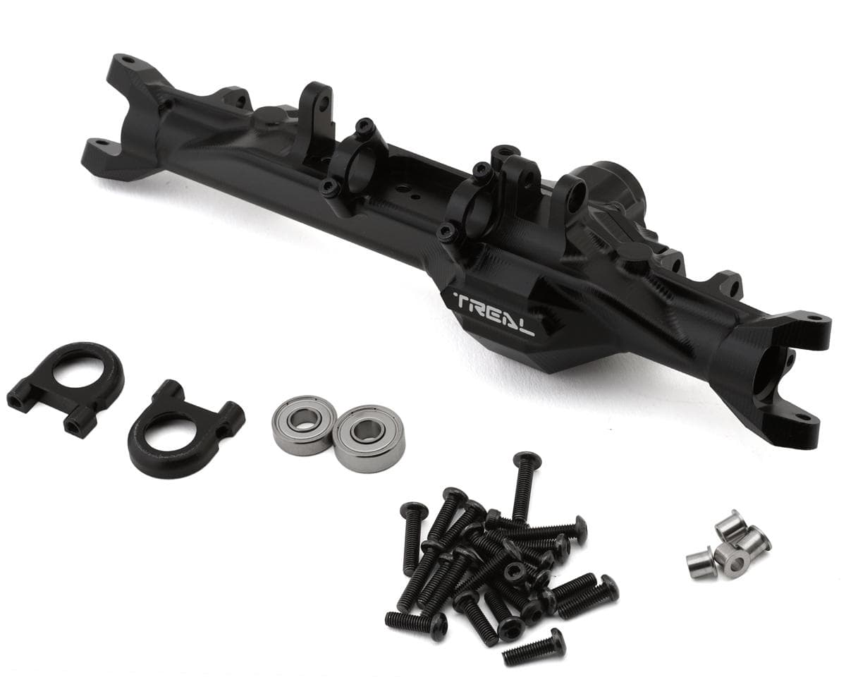 Treal Hobby Vanquish H10 Optic 7075 CNC-Machined Aluminum Front Axle Housing (Black)