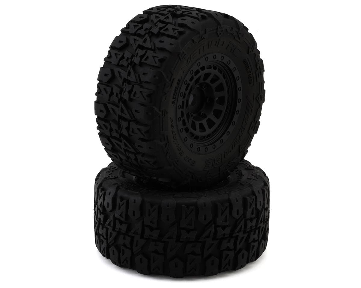 Method RC Terraform V2 Belted 1/8 Monster Truck Pre-Mounted Tires w/17mm Hex & Array Wheels (Black) (2)