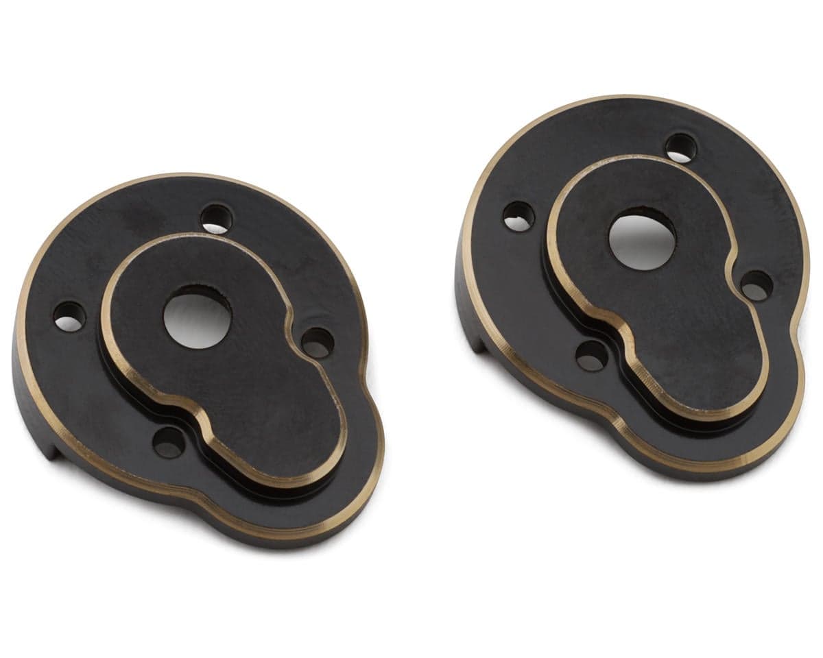 HobbyPlus CR18P Brass Front Portal Covers (Black) (2) (12g)