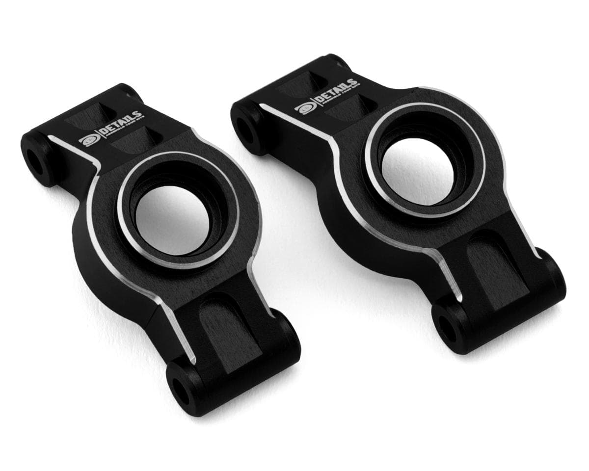 Hobby Details 7075 Aluminum Rear Stub Axle Carriers for Traxxas® Mini Maxx® (Black) (2)
