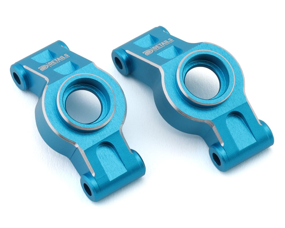 Hobby Details 7075 Aluminum Rear Stub Axle Carriers for Traxxas® Mini Maxx® (Blue) (2)