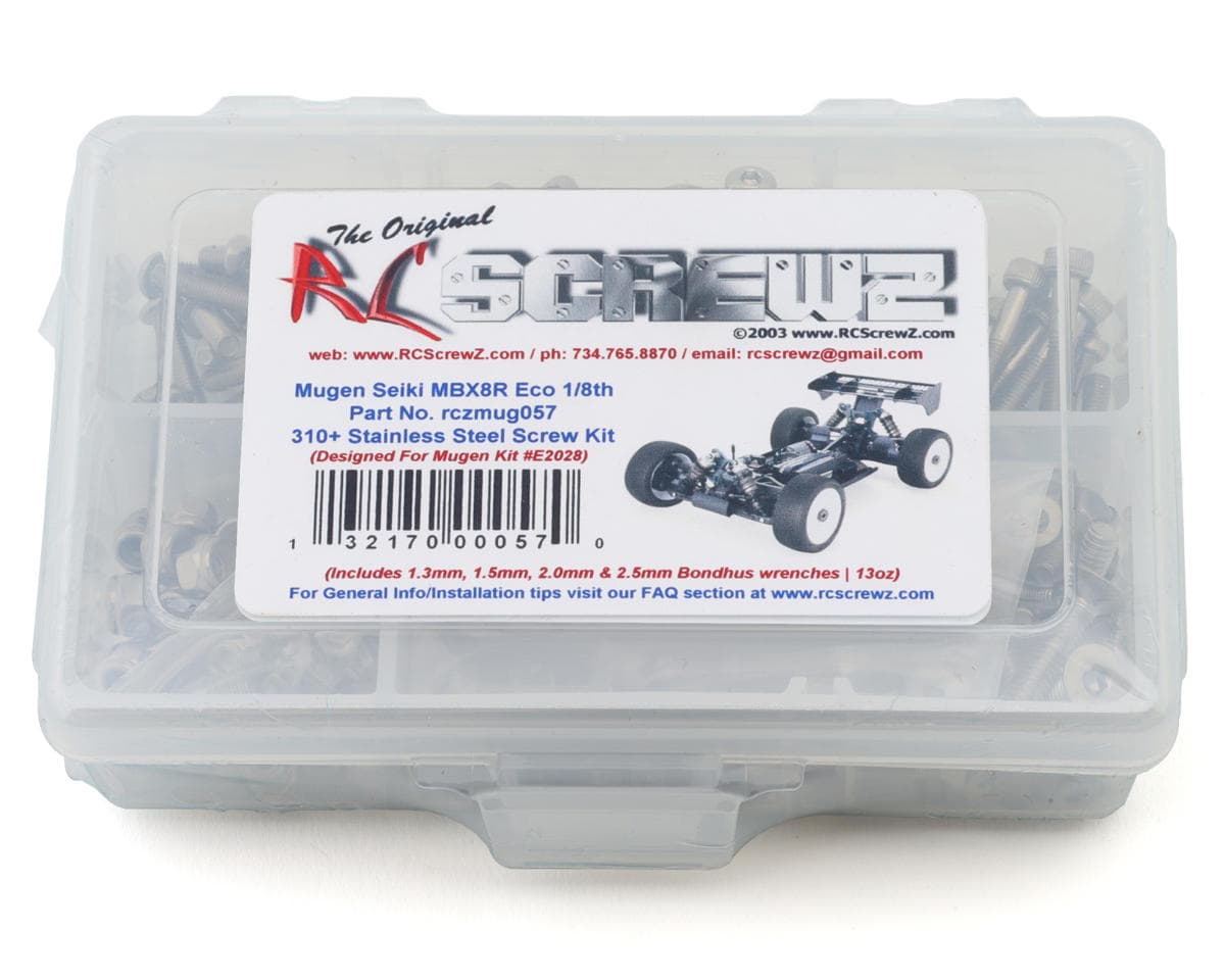 RC Screwz Mugen Seiki MBX8R ECO 1/8 Buggy Stainless Steel Screw Kit