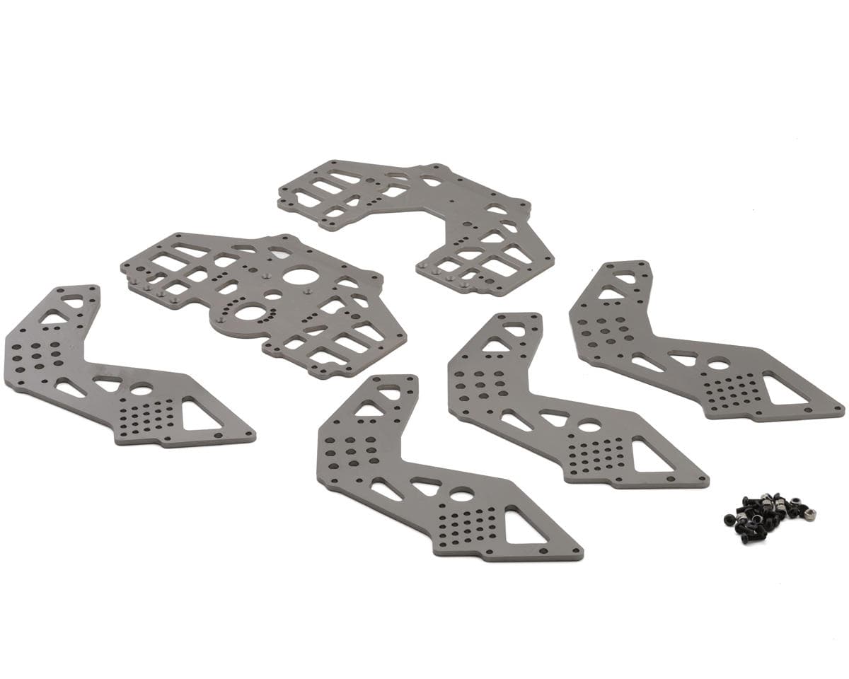 Treal Hobby Losi LMT Monster Truck Titanium Chassis Plates (Grey)