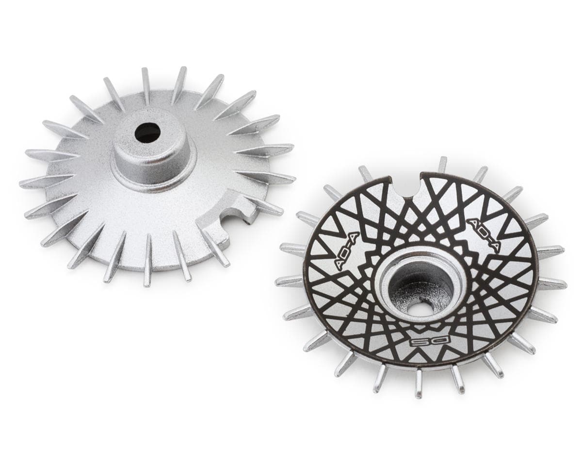 DS Racing Sloped Aero Drift Wheel Covers (Silver/Black Mesh) (2) (Drift Element Wheels)