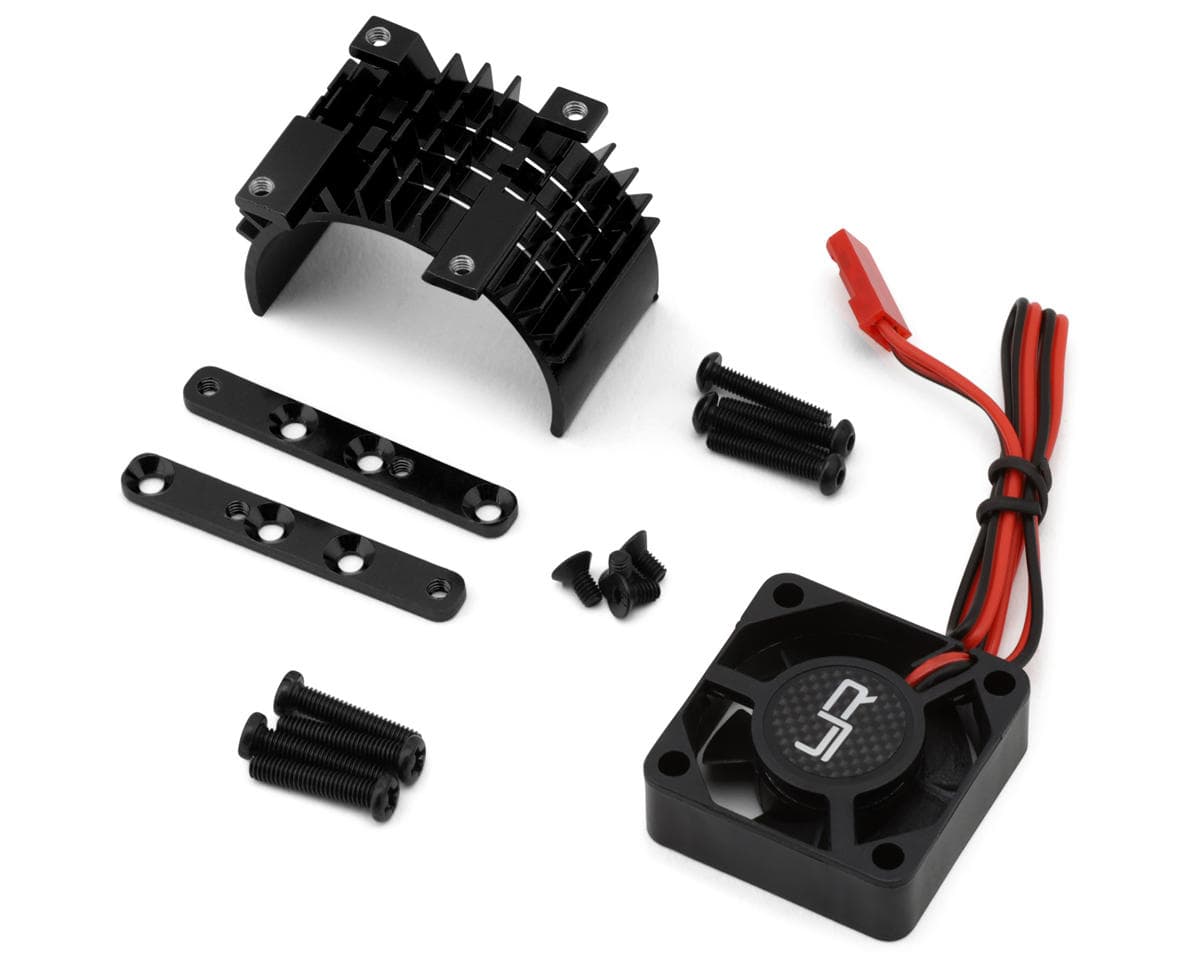 Yeah Racing 540/550 Motor Aluminum Heat Sink w/30mm High Speed Tornado Fan (Black)