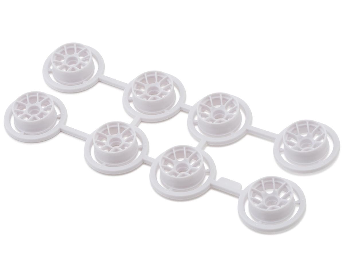 Yeah Racing 1/28 RWD Mini-Z Plastic 10-Spoke Narrow Wheel Set (White) (Offset 0,+1,+2,+3)