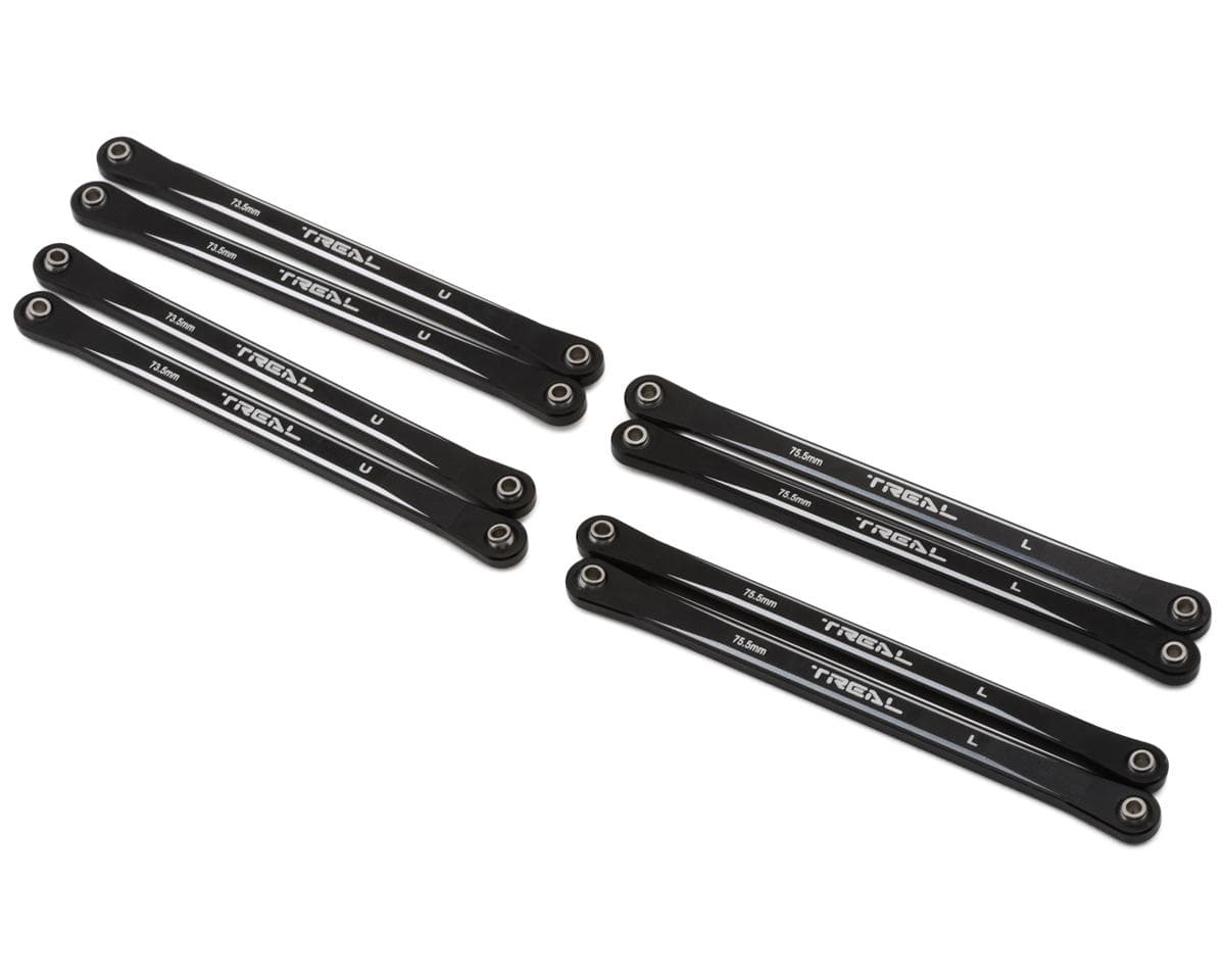 Treal Hobby Losi Mini LMT Extended CNC-Aluminum Suspension Links Set (Black)