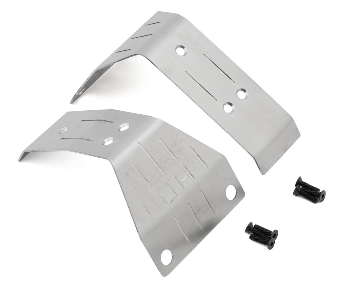 Hot Racing Stainless Steel Skid Plate Bumper Brace Set for Traxxas® Mini Maxx® (Front/Rear)