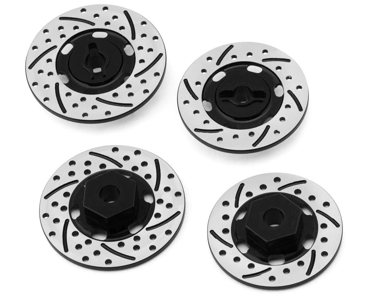NEXX Racing 12mm Aluminum Brake Rotor Hex Hubs for Traxxas® 4-Tec® (Black) (4) (0mm Offset)