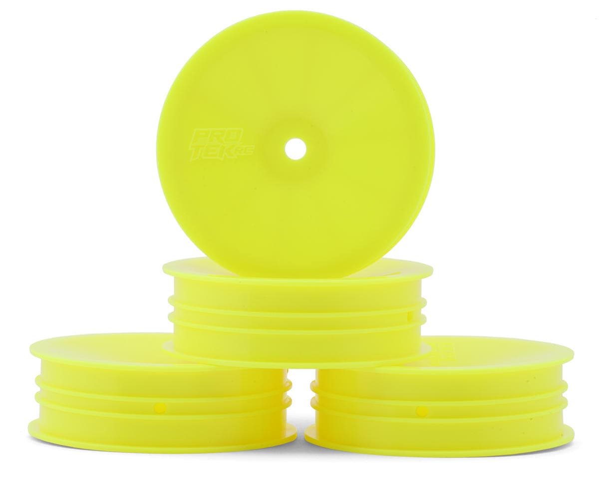 ProTek RC 2.2" "Narrow" Concave Front 2WD 1/10 Buggy Wheels (Yellow) (4) (12mm Hex)