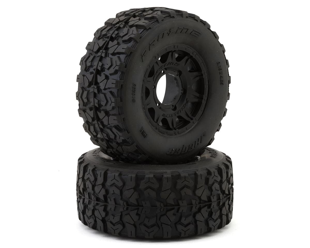 Pro-Line Jaeger HP Belted 2.8" Pre-Mounted Truck Tires (Black) (2) w/Raid 6x30 Removable Hex Wheels