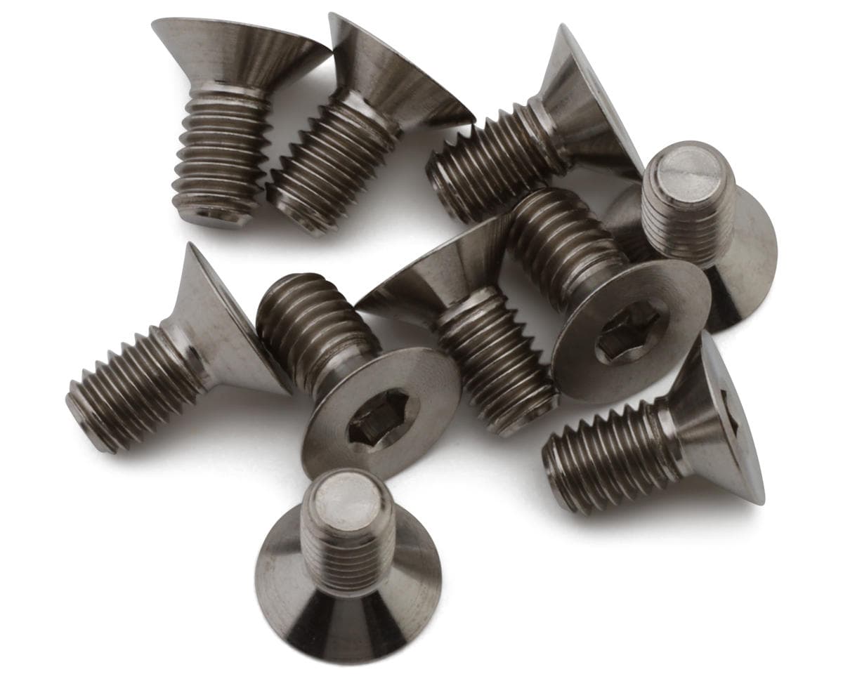 Hudy M3 Titanium Flat Head Screws (10) (3x6mm)