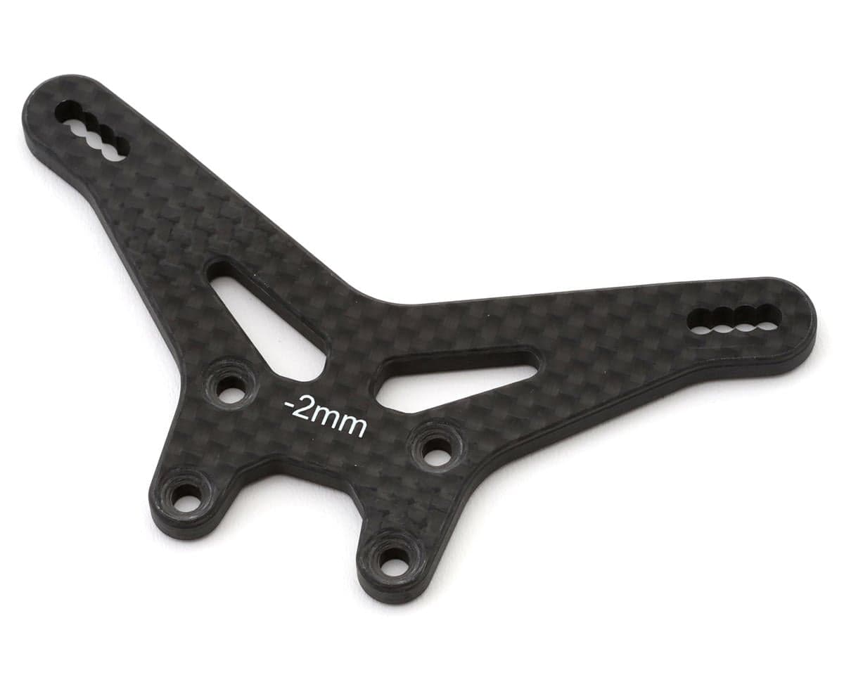Team Losi Racing 22X Carbon Fiber Rear Shock Tower (-2mm)