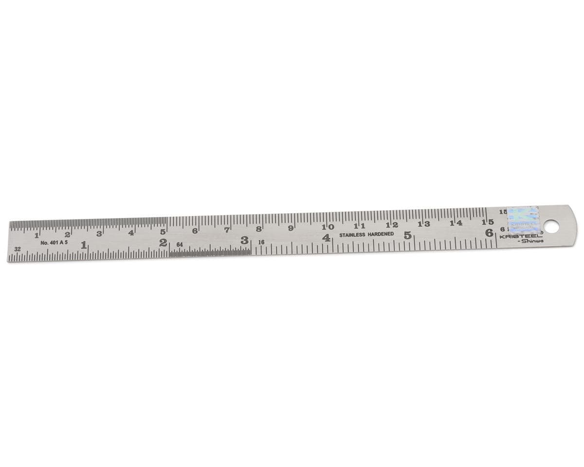 Shesto Limited Modelcraft Collection 6" Stainless Steel Ruler w/Conversion Table
