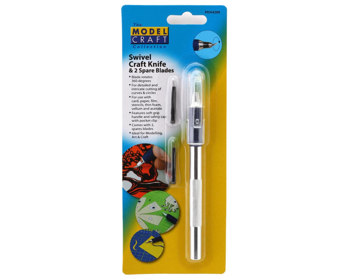 Shesto Limited Modelcraft Collection Soft Grip Swivel Hobby Knife Set w/Safety Cap & Spare Blades