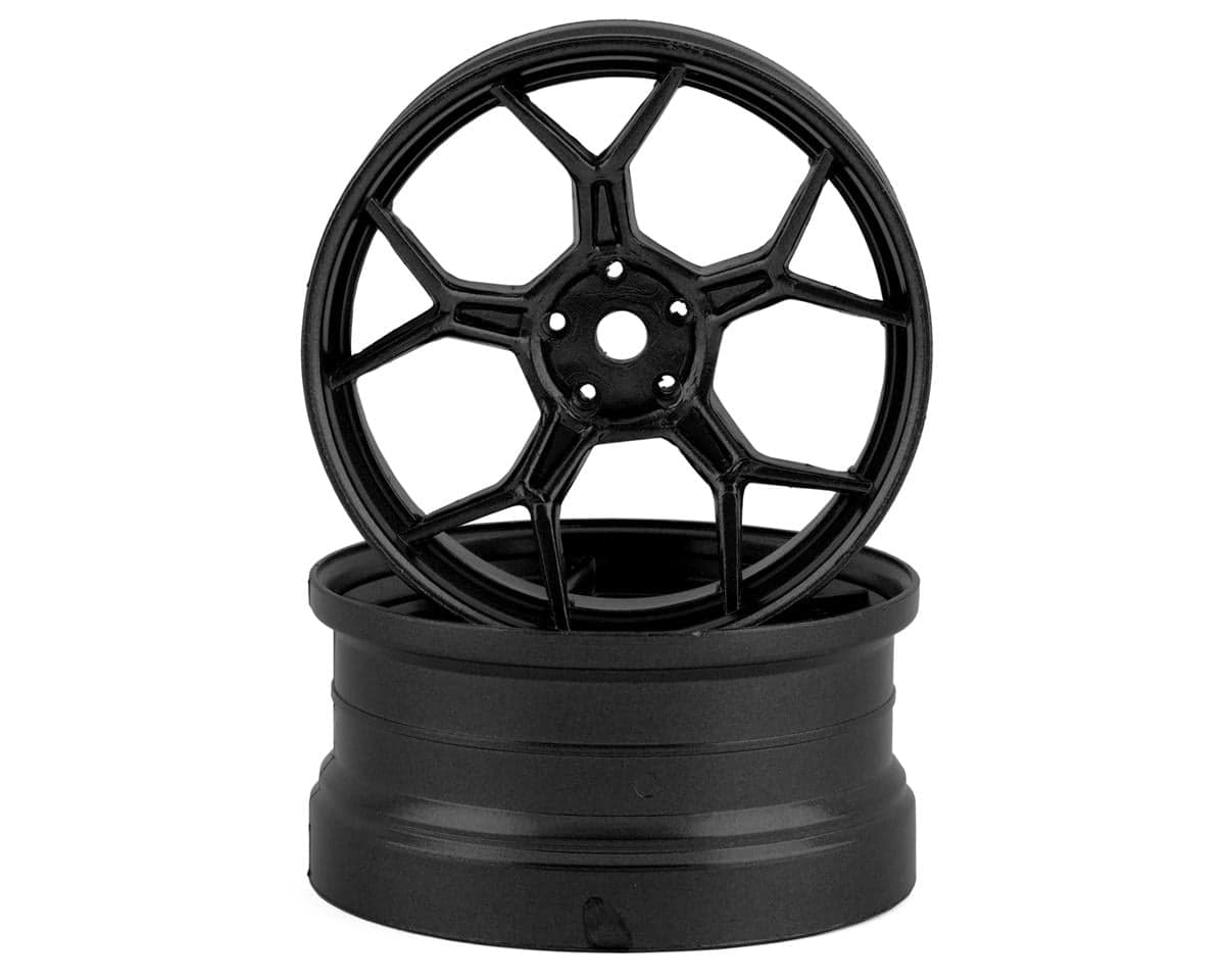 DS Racing Feathery Split Spoke Drift Wheels (Gunmetal) (2) (6mm Offset) w/12mm Hex