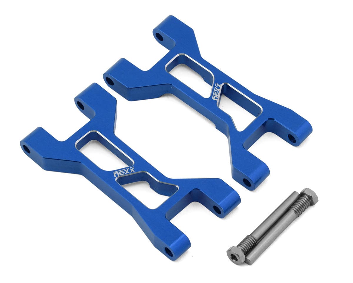 NEXX Racing Aluminum Rear Upper Suspension Arms for Traxxas® Mini Maxx® (Blue) (2)