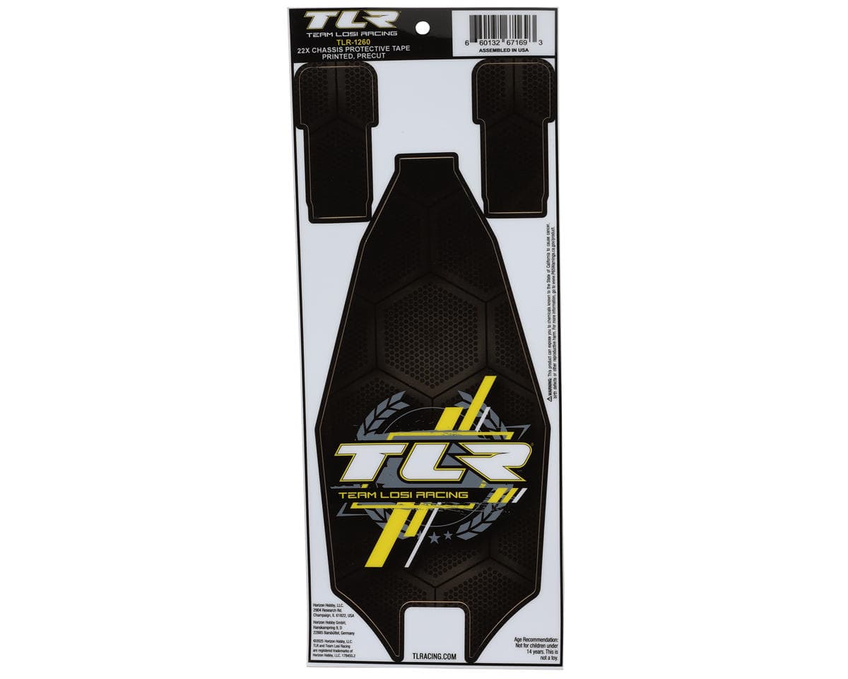 Team Losi Racing 22X Pre-Cut Chassis Protective Sheet (Black)