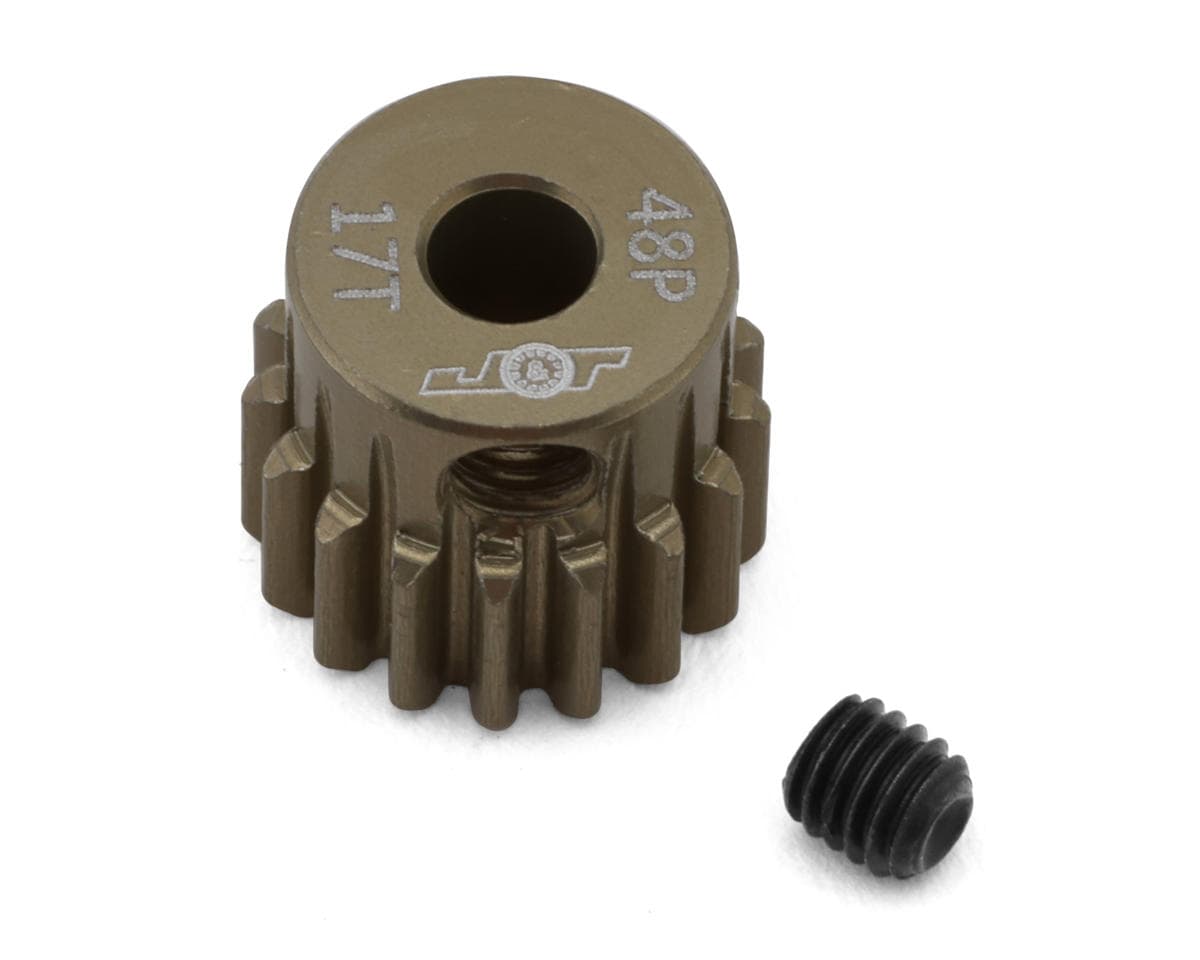 J&T Bearing Co. Lightweight Hard Anodized 48P Aluminum Pinion Gear (17T) (3.17mm Bore)