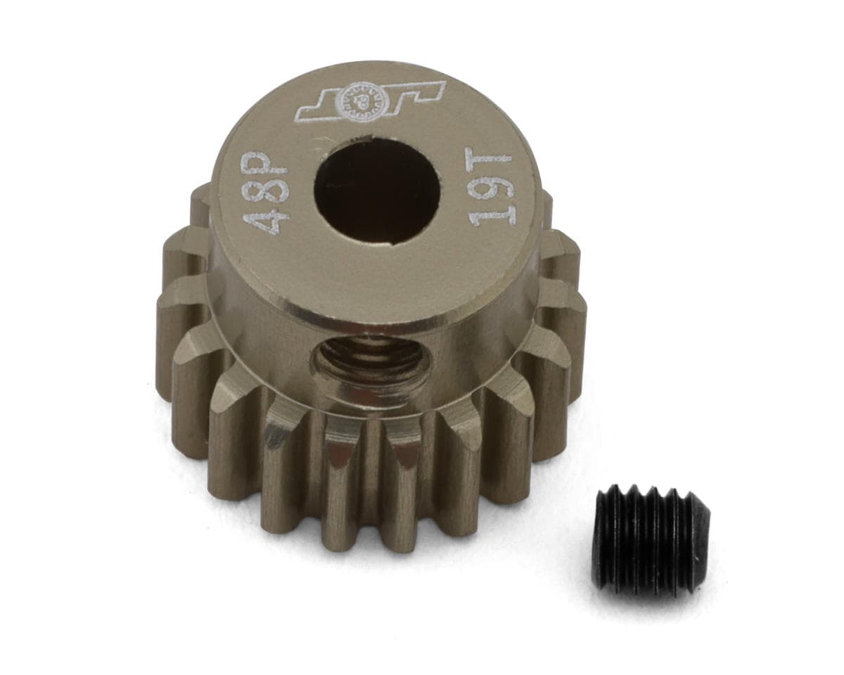 J&T Bearing Co. Lightweight Hard Anodized 48P Aluminum Pinion Gear (19T) (3.17mm Bore)