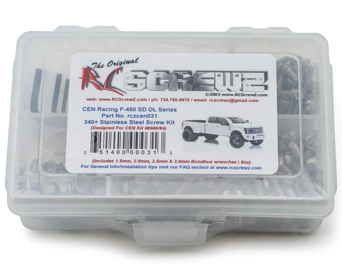 RC Screwz CEN Racing F-450 SD DL Series Stainless Steel Screw Kit