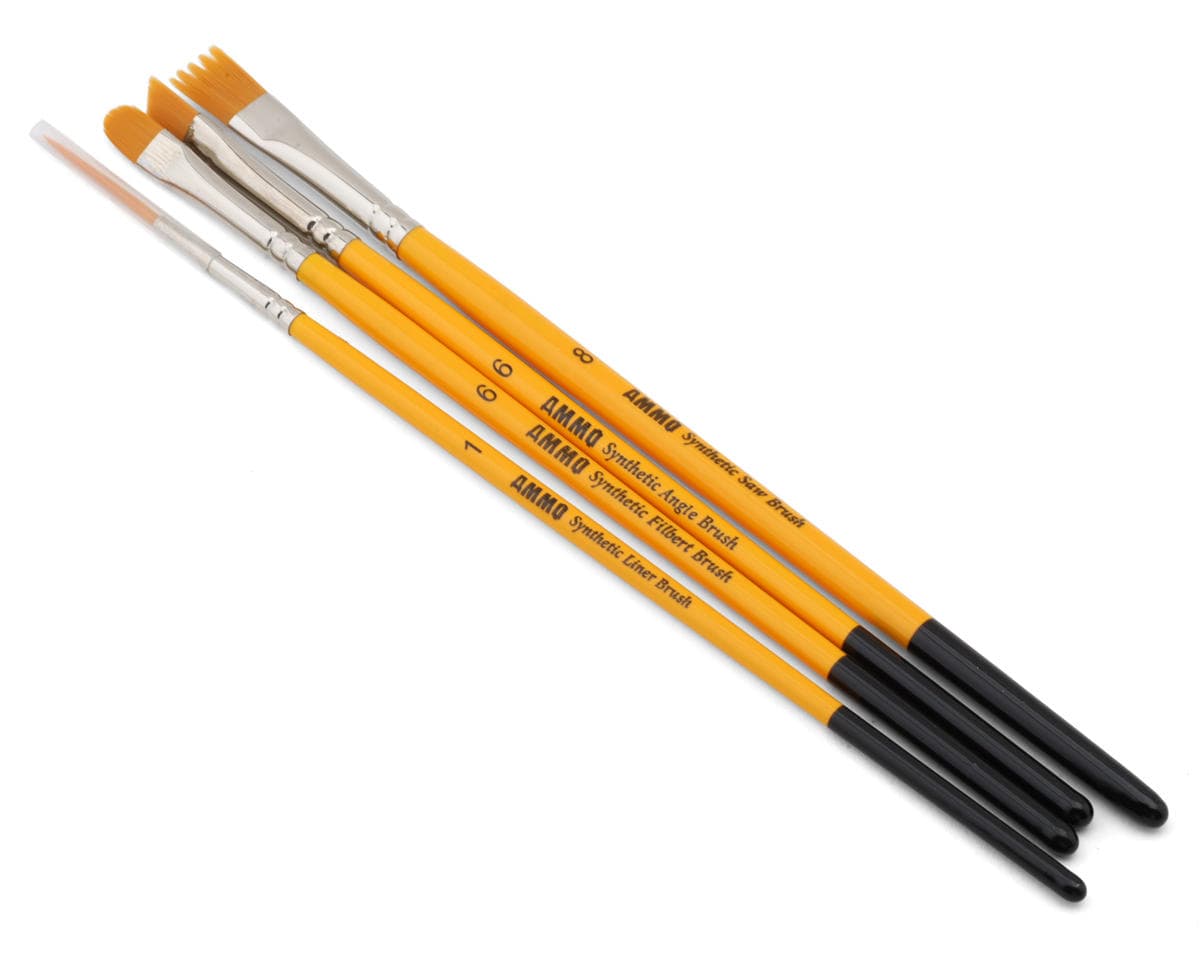 Ammo By Mig Streaking & Vertical Surfaces Synthetic Paint Brush Set