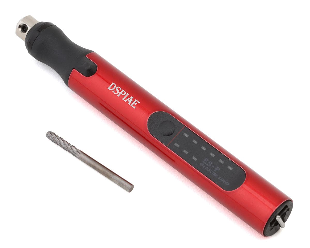 Dspiae Portable Electric Sanding Pen (Red) w/Rotary Burr & USB-C Cable