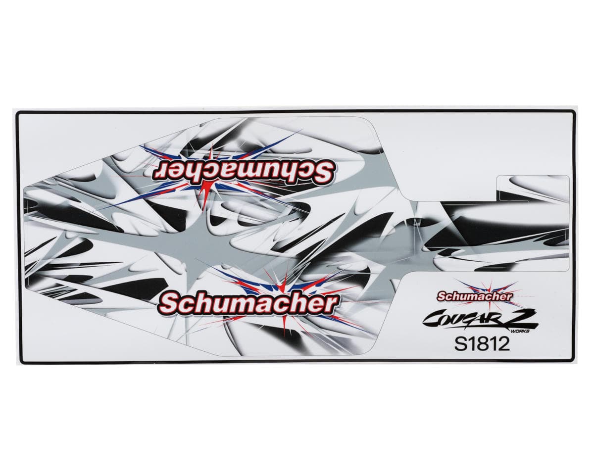 Schumacher Cougar 2 Works Pre-Cut Chassis Protective Sheet (White/Grey)