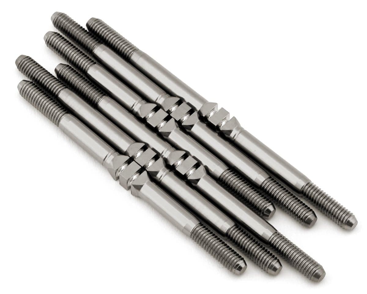 J&T Bearing Co. Team Associated RC10SC7 Titanium "Milled'' XD Turnbuckles Set (Natural)