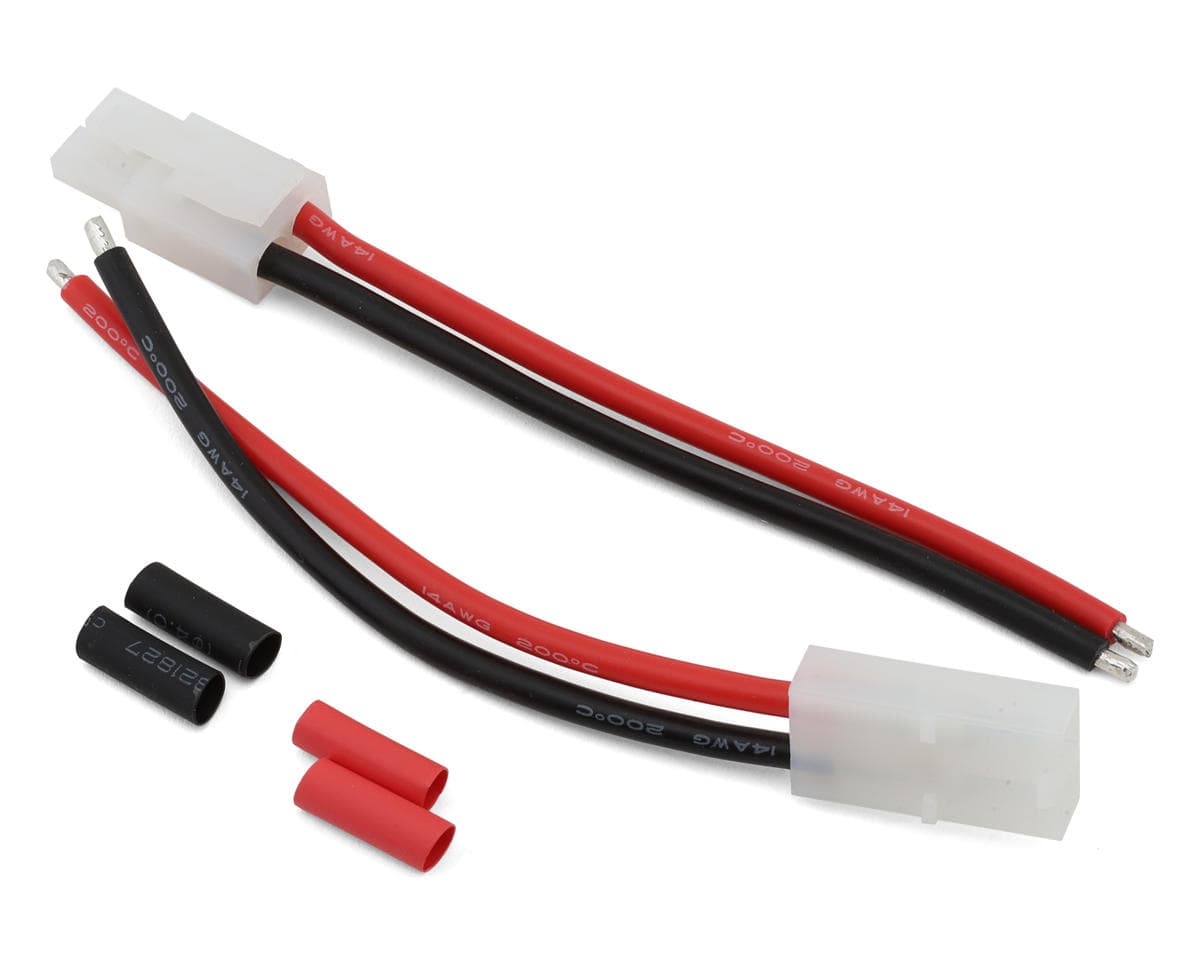 EcoPower Tamiya Pre-Wired Pigtail Connectors (2) (Female/Male) w/Shrink Tube
